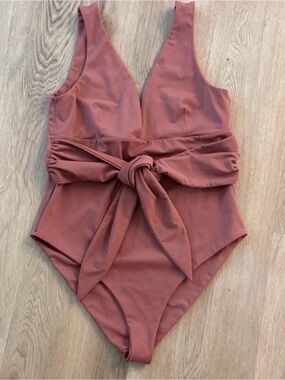 PHIE collective dusty rose pink one pieces swimsuit size XL summer beach cruise